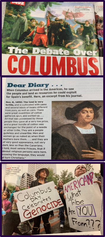 
 The debate over Columbus Day heats up as the holiday approaches.
Picture courtesy of Nina Santy.