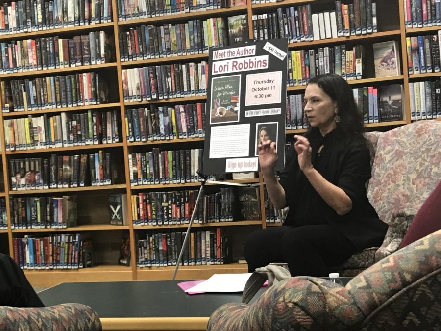 English teacher Lori Robbins have a book talk and reading of her published book Lesson Plan for Murder and a preview reading of her next book, Murder in First Position at the Kinnelon Library on Oct. 11.
