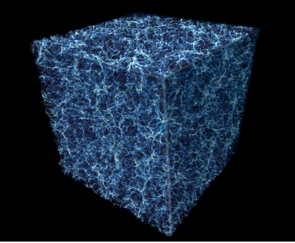 A part of the making of the Universe called the “cosmic web,” made up of large, dark matter filaments. 