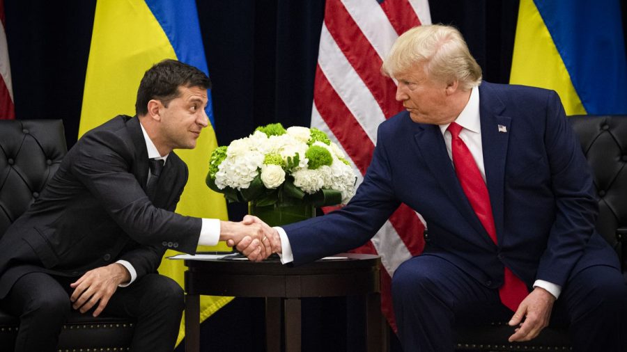 Ukrainian President Volodymyr Zelensky alongside President Trump at the U.N. General Assembly.