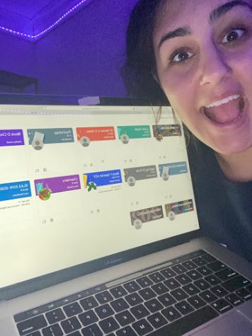 Junior Renee Ritacco pursuing her study skills on future online tests.