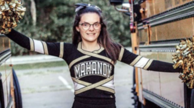 Image of Brandi Levy as a young cheerleader via KUSI News. 