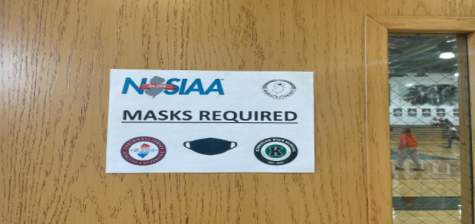 New signs were recently put up on almost every door to enter the gym or the building to help reinforce mask rules at KHS. 