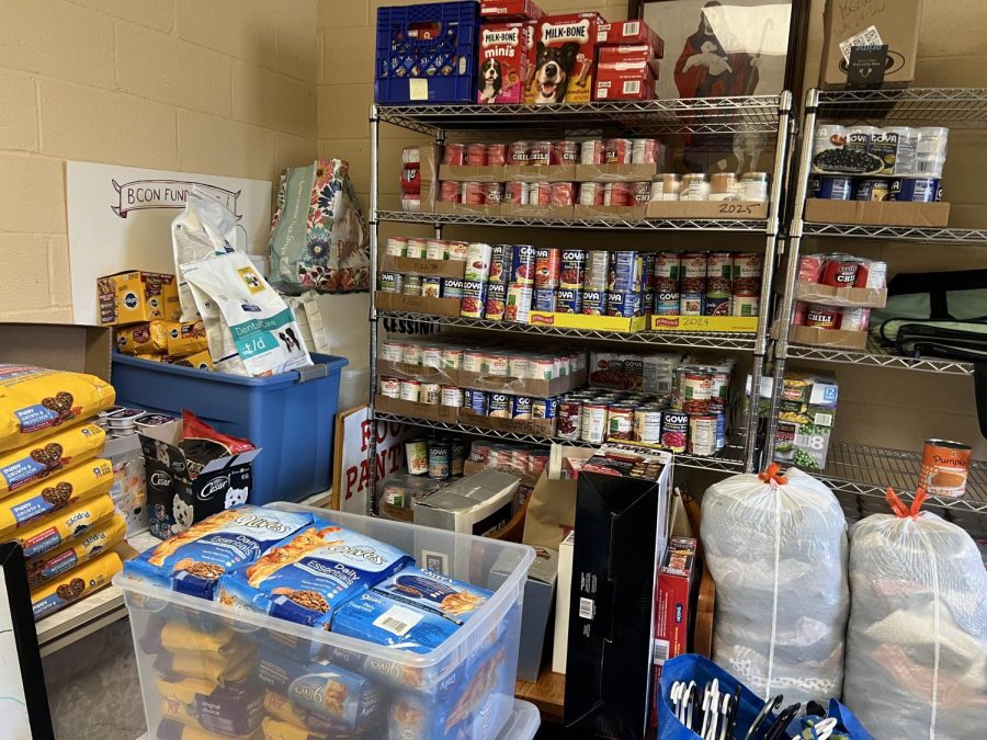 One of the donation rooms at the Kinnelon Food Pantry.