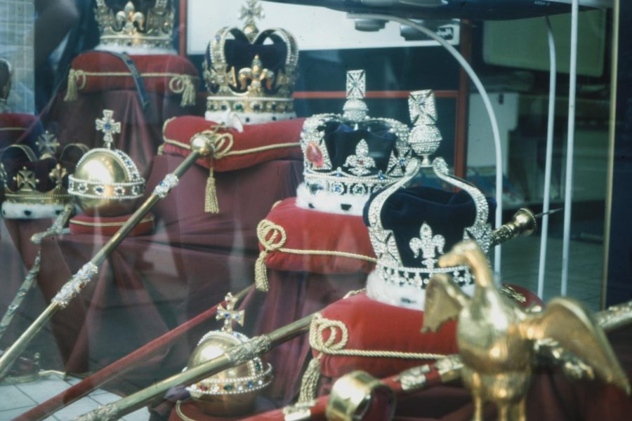 An assortment of crowns owned by the British.