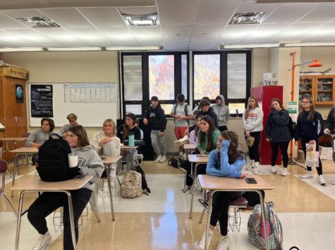 Trust club members making plans for the upcoming Winter Wonderland at their annual meeting on Wednesday, Nov 3