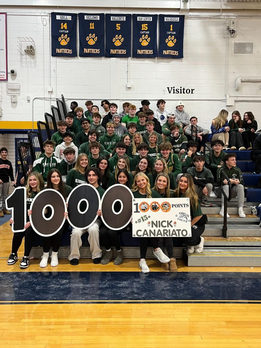 KHS student section supporting Nick Canariato and the team at his 1000th point game
