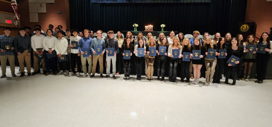 Students at National Honor Society induction Photo by Olivia Bsales
