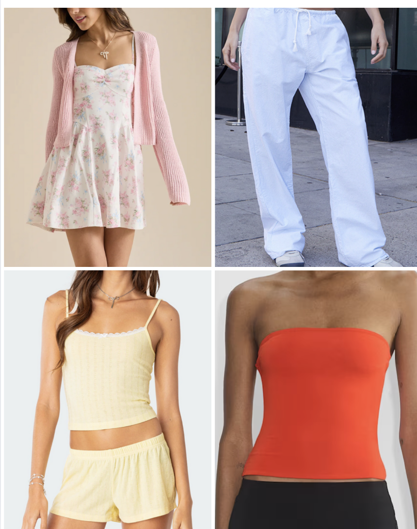 Collage of spring and summer trends