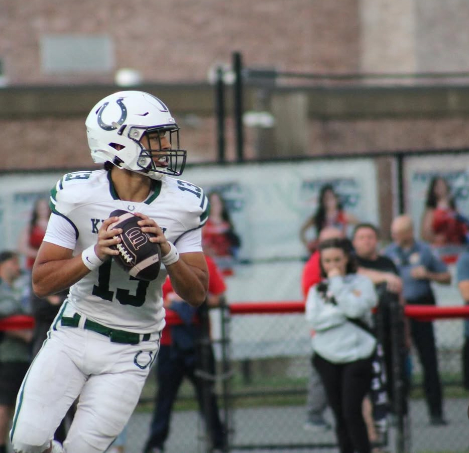 Siciliano preparing to throw the ball to his teammates. 