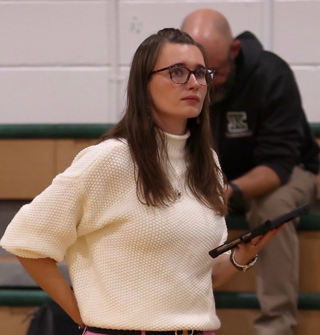 Samantha Beck coaching the Kinnelon Girls Basketball Team vs Boonton on Jan. 7, 2026.
