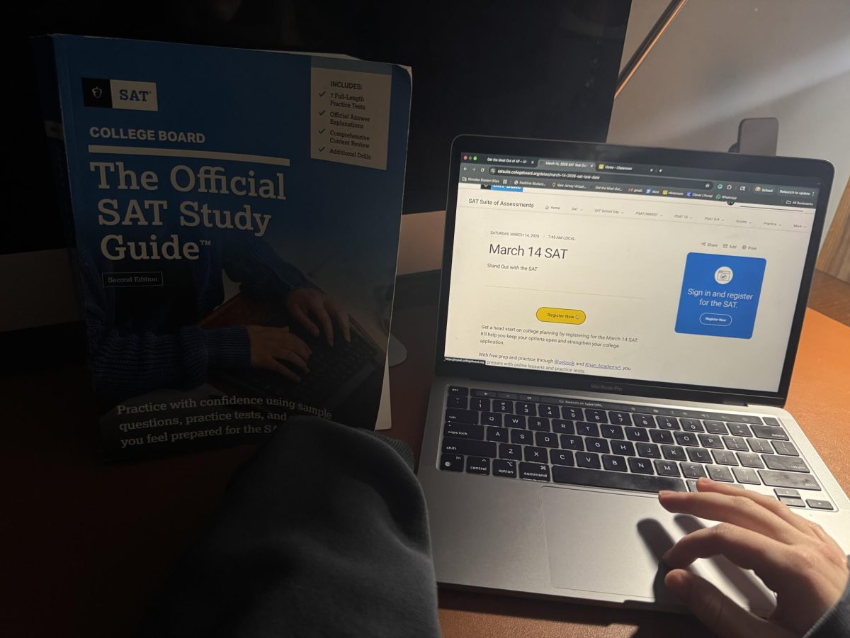 Student prepares for the SAT. 
